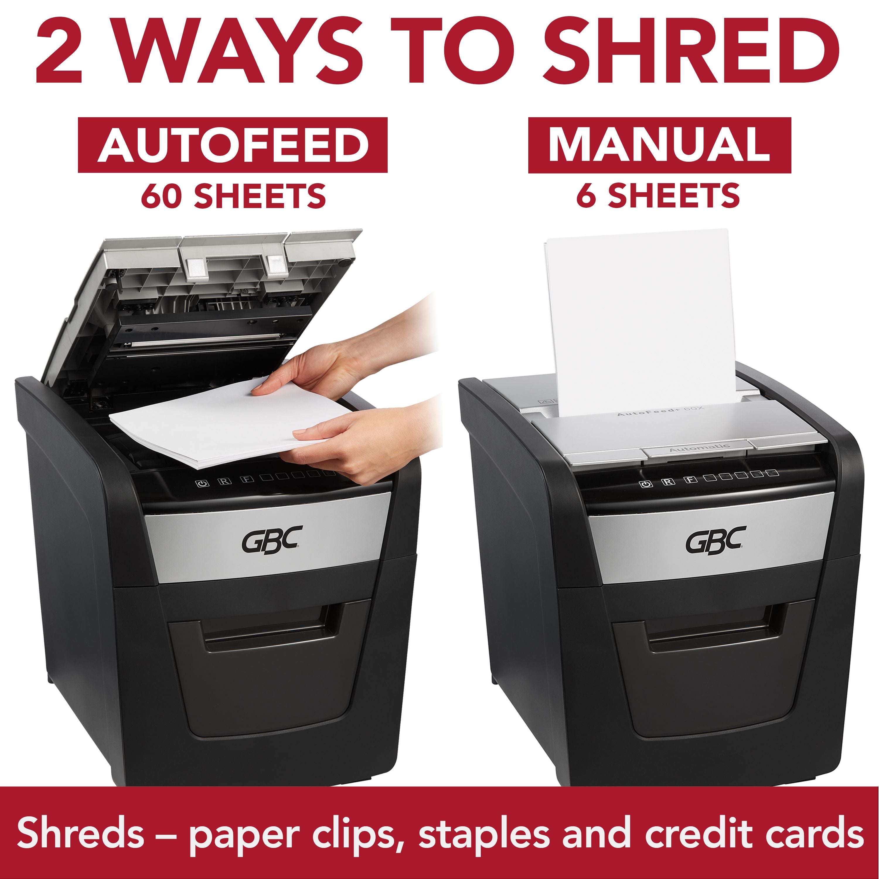 Buy GBC Stack and Shred 60X AutoFeed Level P-4 Cross-Cut Shredder -  WSM1757601 (04GBCWSM1757601)